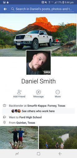 Daniel Smith — Quinlan, Texas